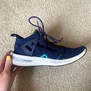 Navy adidas women’s tennis shoes